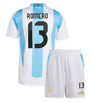 Argentina Cristian Romero #13 Primera Equipación Niños Copa America 2024 Manga Corta (+ Pantalones cortos)